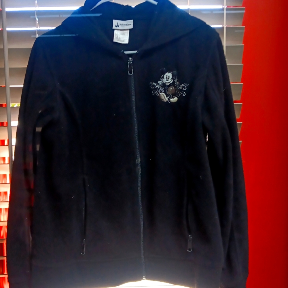 Women's medium black Mackey Mouse zipped hoodie.